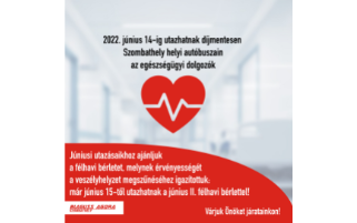2022. június 14-ig utazhatnak díjmentesen az egészségügyi dolgozók